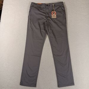 Devil Dog Pants Mens 34x32 Gray Dungarees Slim Chino Straight Leg Dog Tag Nwt